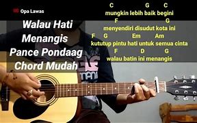 Kunci Gitar Lagu Lawas Pance